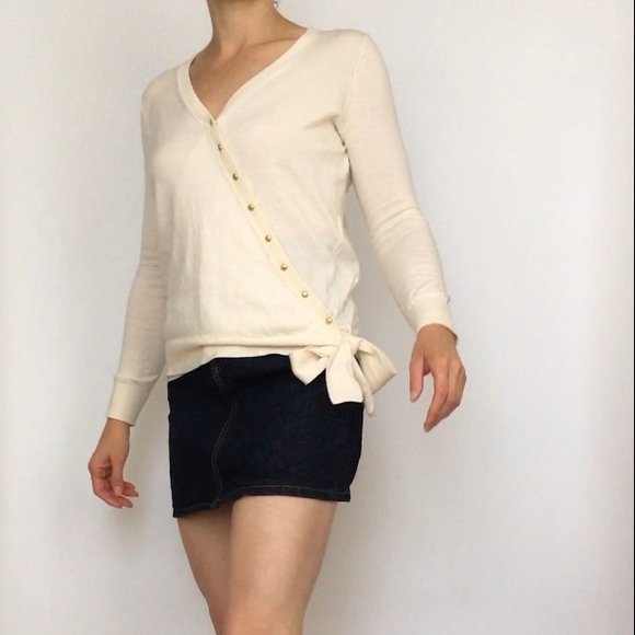 Sezane Sweaters - Sézane Wrap Sweater in Cream, Size XS